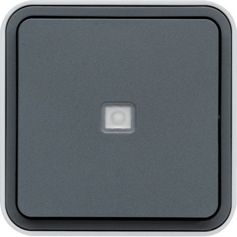 Interrupteur Hager 3250617170239 gris 76mm x 76mm