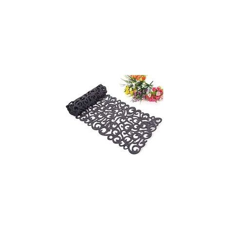 Rechteckige Filztischdecke für Hochzeiten, Bankette, Partys, dunkelgrau, waschbar, Blumenmuster, Raumdekoration (Dunkelgrau, 29 x 102 cm) - Crezuo