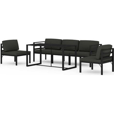 Maison Exclusive - 6-tlg. Garten-Lounge-Set mit Kissen Aluminium (1/5)
