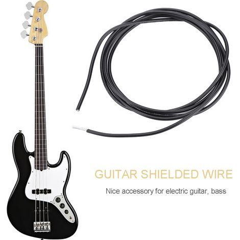 Câble blindé pour guitare électrique et basse, 1 mètre, connexion mono conducteur (1/5)