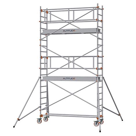Trabattello mobile 2 piani - Altezza max. di lavoro 6.90m - 613825
