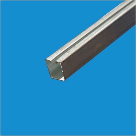 Commentfer – Profilé chemin de roulement en acier galvanisé 50 x 40 mm – Épaisseur 2 mm – Longueur 3 mètres – Pour charges légères à lourdes
