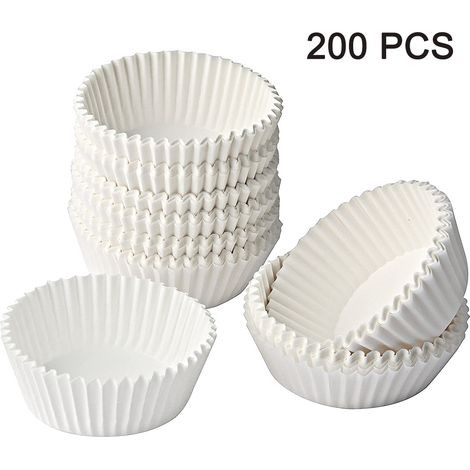 Moules à muffins en papier aluminium métallisé, taille standard, pour une cuisson parfaite, construction robuste, 200 pièces