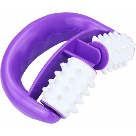 Rouleau Massageur - Double Rouleau TPR - Poignée ABS - Conception Ergonomique En V - Pour Bras Et Épaules - 1 Pièce (1/5)