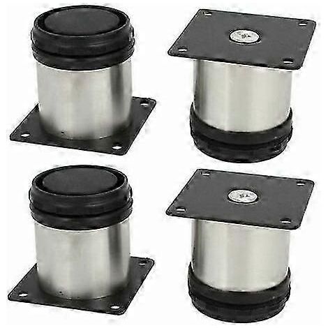 Ensemble de meubles de cuisine PING 4 pièces en acier inoxydable avec pieds ronds réglables, 50 x 50 mm. (1/5)