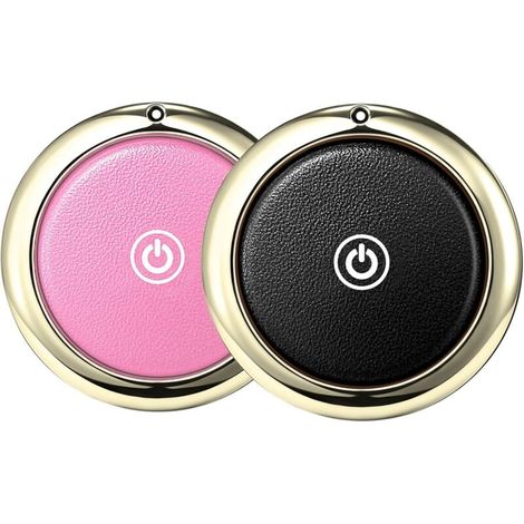 Étiquettes GPS (iOS uniquement) pour chiens, chats, bagages, sacs à dos et plus (noir et rose, lot de 2) Batterie (1/5)