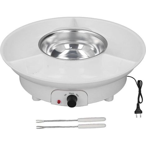 Elektrisches Fondue-Set für Käse und Schokolade mit Temperaturregelung, inklusive Gabeln