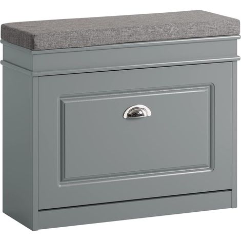 SoBuy Hallway Shoe Bench Shoe Rack Shoe Cabinet Grey,FSR82-K-HG