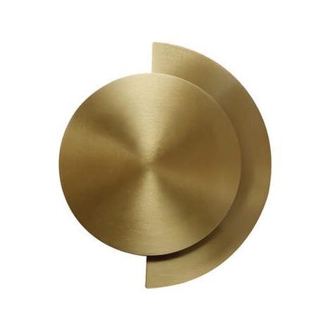 Lunar – 30 cm 6W LED-Wandleuchte, gebürstetes Messing, Gold (1/5)
