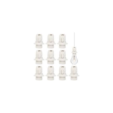 E14 Lampenfassung, 10 Stück, E14 Kunststoff-Glühbirnenfassung, 250 2A, Vintage E14 Schraub-Glühbirnenfassung, E14 Schraub-Glühbirnenfassungsadapter, Energiesparlampe