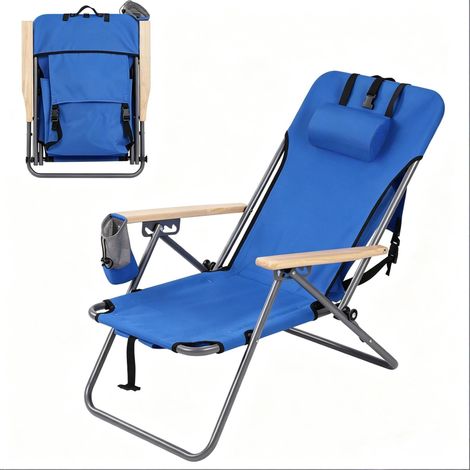 Silla plegable de camping y jardín con respaldo regulable en 4 posiciones MODENUIT (1/5)