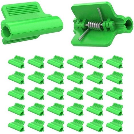 Lot de 30 colliers de serrage ABS pour serre (4x3x3 cm) pour film et filet avec filetage (1/4)