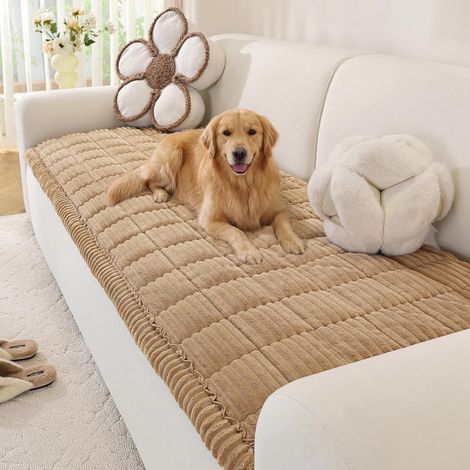 Housse de Canapé Lavable - Nouveau Velours Côtelé Doux Universel Housse Canapé 2 3 4 Places, Housse de canapé Antidérapant, Housse Canape d'angle Protège Meubles pour Le Salon (70x150cm) (1/4)