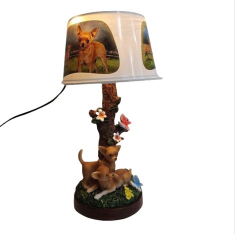 Lampe de table USB unique avec imprimé ludique Fait main Modèle A (1/4)