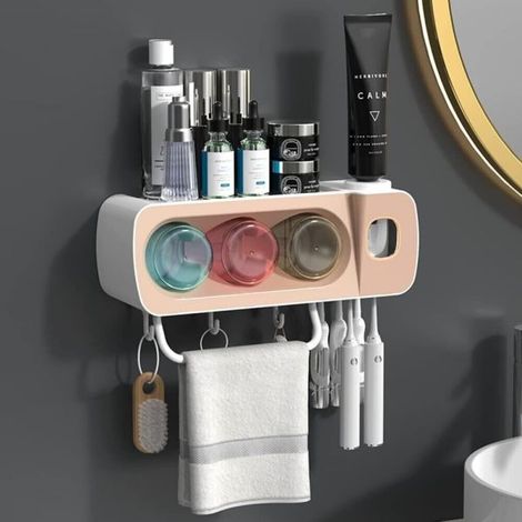 PORTASPAZZOLINO DISPENSER DENTRIFICIO PORTA ASCIUGAMANI DA PARETE RA-919
