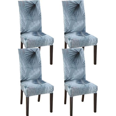 Lot de 4 housses élastiques pour chaises de salle à manger, housses de tabourets modernes et simples, style 2 (1/5)