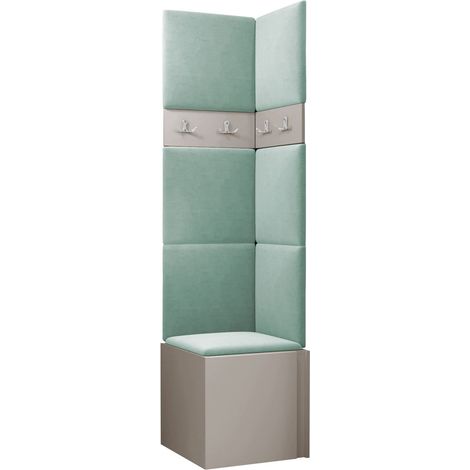 Conjunto para recibidor Pinis XXI, Manila 11, 186x42x46cm, Tapiz, Aglomerado laminado, Colocada, Montada en la pared