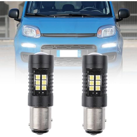LED Drl Feux de jour Ampoules pour 2012-2022 Paire de 21 LED P21W BAY15D Lumière du jour, Drl Lumières allumées toute la journée P21/5W feuxLed Lumière de stationnement (1/5)
