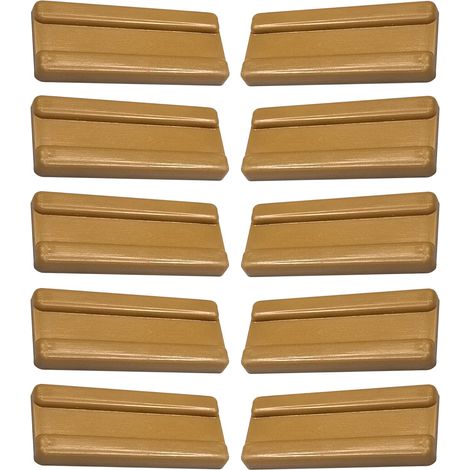 10x Patin mini 39x16mm à visser en plastique Glisseur Cale Entretoise Murale Sol Pied Meuble Table Chaise Parquet Protection, marron clair (1/3)