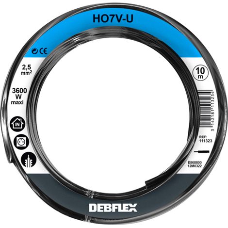 DEBFLEX - BOBINOT HO7V-U 2.5 MM² 10M NOIR - 111323