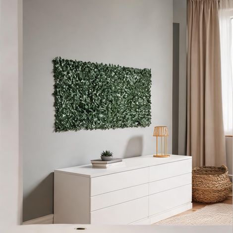 Haie artificielle verte foncée 300 x 150 cm pour jardin et balcon (1/5)