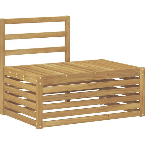 Outdoor Sofa Set White 91 x 63 x 73 cm Solid Acacia Wood vidaXL (1/5)