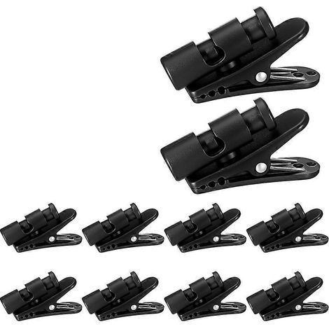 Packung mit 10 Clips für Audio-Kopfhörerkabel, Clips für Lavalier-Mikrofone, Clips für Ohrhörer, kompatibel mit 2 bis 4 mm Kopfhörerkabeln. (1/5)
