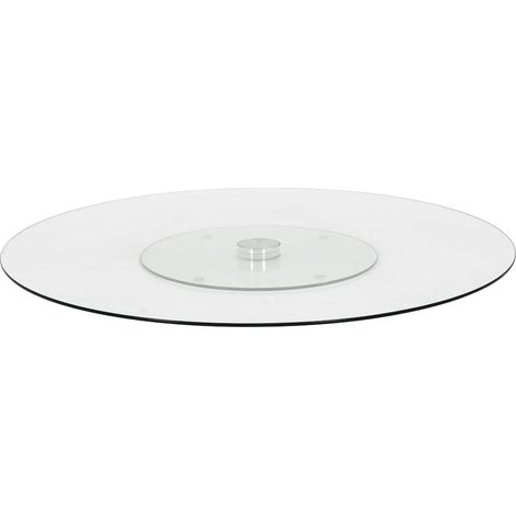 249498 vidaXL Rotating Serving Plate Transparent 60 cm Tempered Glass (1/5)