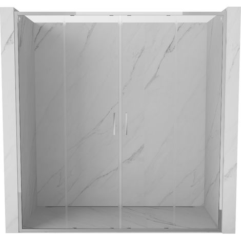 Mexen Exo doppelt verschiebbare Duschabtrennung 170 cm, transparent, Chrom - 8152-170-000-01-00
