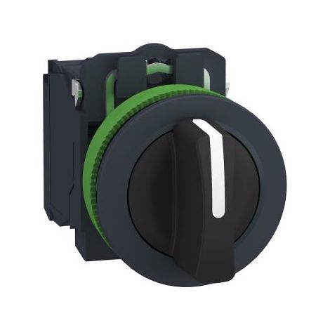 Commutateur sélectionneur Schneider Electric série XB5 3 positions 2 NO, Vis 30mm ( Prix pour 1 )