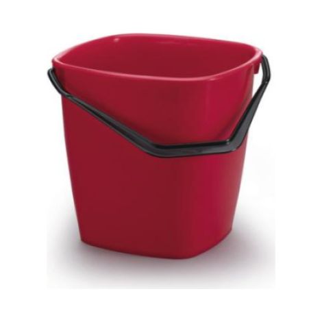 Seau multi-usages BUCKET, 14 litres, rectangulaire, coloris rouge