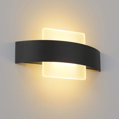 Applique Murale LED - 6 W - 480 Lm - Température de Couleur 3000 K - Blanc Chaud - Acrylique et Métal - Pour Salon Chambre Couloir Escalier - 1 Pièce (1/5)