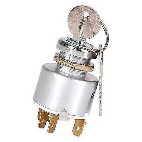 Interrupteur d'allumage, interrupteur de démarrage universel 12 V avec clé, adapté aux motos, tracteurs, voitures et bateaux (1/5)