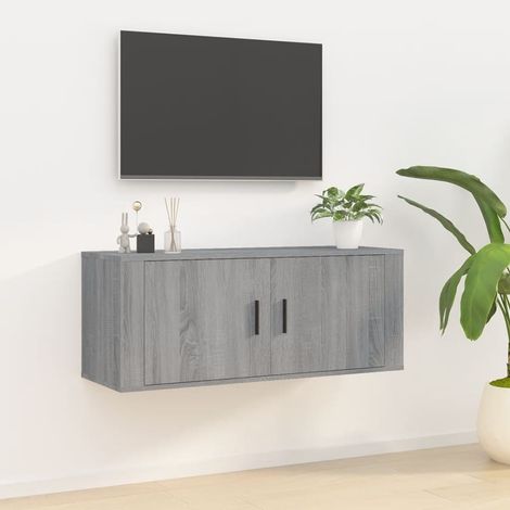 TV-Wandschrank Grau Sonoma 100x34,5x40 cm
