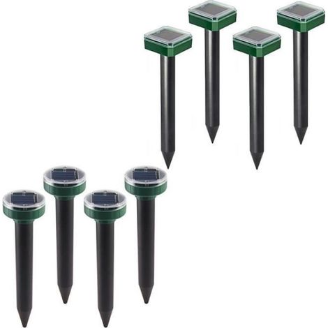 Répulsif de serpent à ultrasons solaire extérieur 4pcs répulsif de souris-nouveau style avec lumière LED (1/4)