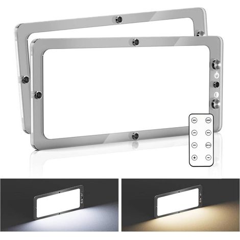 plafonnier led 12 v 198 led 2000 lm réglable 3000-4500-6000 k pour camping-car bateau caravane