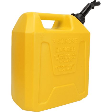 Tragbarer 10-Liter-Kraftstofftank, antistatisch, stoßfest, mit automatischer Abschaltung, sicherer Benzinkanister für Wohnmobile, SUVs und Schnellboote, gelb (1/5)