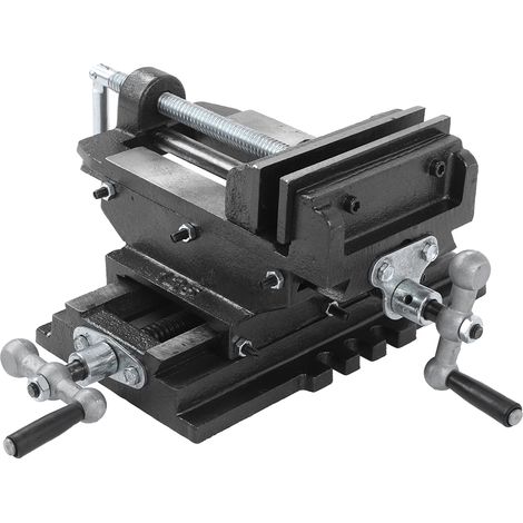Étau à mors plats coulissant en croix 5 pouces, pince de précision pour perceuse à colonne, outils de table (1/5)
