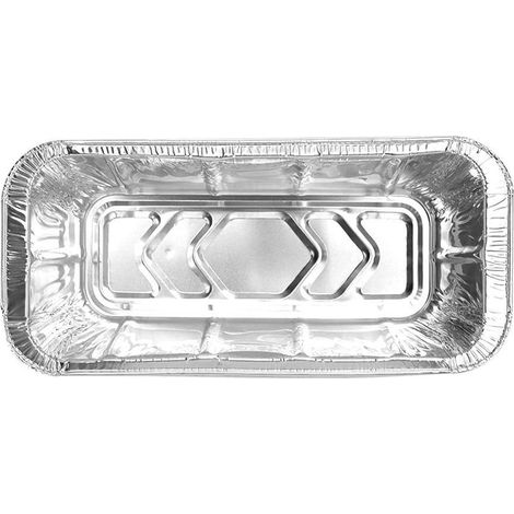20 barquettes aluminium jetables pour cuisson, rôtisserie et four, forme rectangulaire 205x110x55mm, sans couvercle, lot de 20 pièces. (1/5)