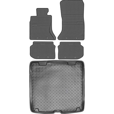 Juego de alfombrillas de goma para coche y alfombrilla para maletero para BMW Serie 5 F11 Estate (2010-2013).