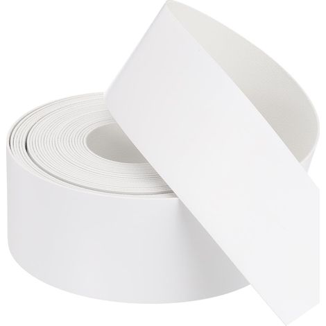 Bande de Chant 7.6 Mètre x 55mm, Bande Bordure Meuble Masquage Préencollé en PVC, Placage Contreplaqué Flexible avec Adhésif Thermofusible pour Bords Meuble Étagère Panneaux, Blanc (1/5)