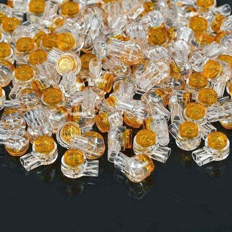 200pcs Connecteurs de Câble K1, Connecteur d’Epissure avec Gel D’Étanchéité Borne à 2 Fils de Connexion, pour Usage Tétéphonique et Informatique (1/4)