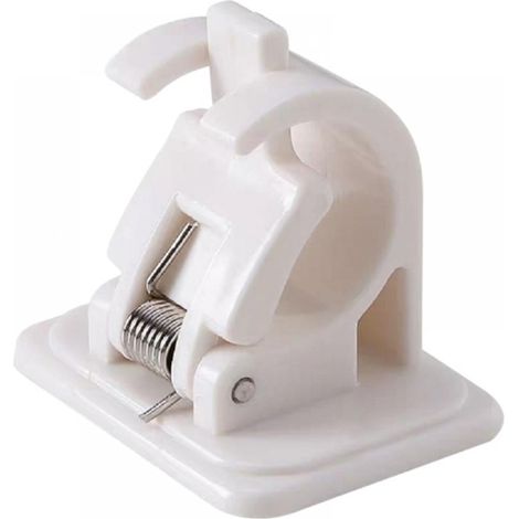 Support Pour Rideau - Fixation Sans Perçage - Plastique Et Acier Inoxydable - Convient Pour Tubes De 1 À 2 Cm - 8 Pièces (1/5)