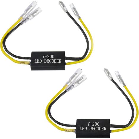 Décodeurs clignotants LED 12 V pour moto, Décodeur d'indicateur résistance de charge, adaptateur de correction d'erreur de flash scooter (10 W 10 Ω) (1/5)
