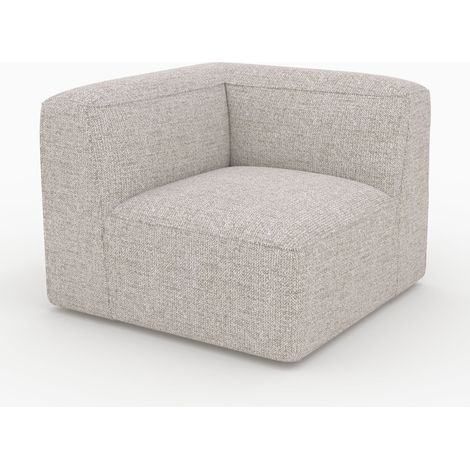Angle interchangeable pour canapé modulable en tissu beige - Hestia (1/5)