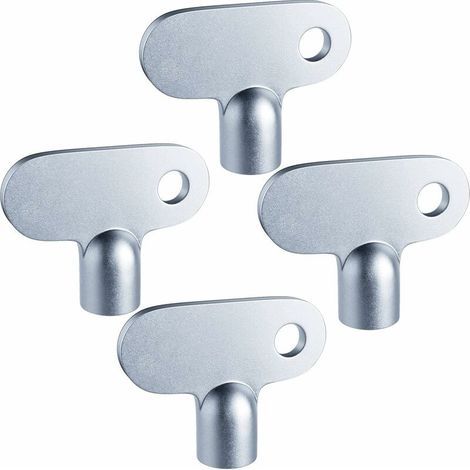 Cle Purge Radiateur,4 PCS Cle Purge Radiateur Purgeur Bouchon Robinet Purge Vanne Clé Clés Radiateurs de Purge Chauffage la Clé du Chauffage pour Robinet de radiateur (1/4)