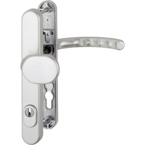 HOPPE® Schutz-Wechselgarnitur mit Schmalschild Luxembourg 86G/3359ZA/3357N/1500, Aluminium, 2202204 (1/2)