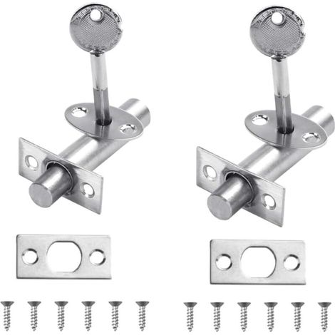 Set mit 2 Sicherheitsvorhängeschlössern aus Edelstahl mit sternförmigem Schlüssel – Diebstahlsichere Rohrschlösser für Zuhause und Restaurant