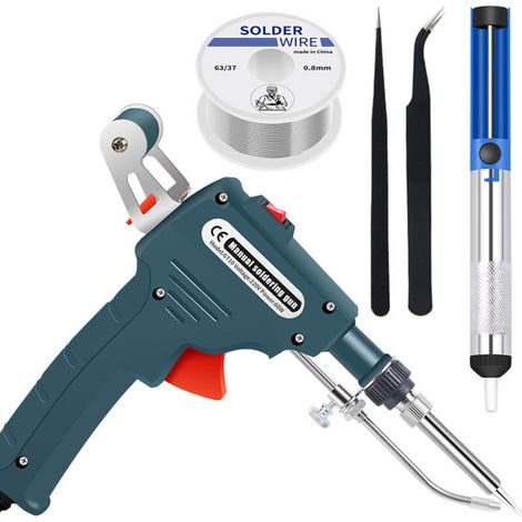 Portable internal heating soldering gun, soldering repair tool, automatic soldering gun, green