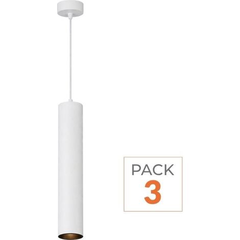 Luminaire Suspendu GU10 IP20 30cm Blanc (Pack de 3) - SILAMP